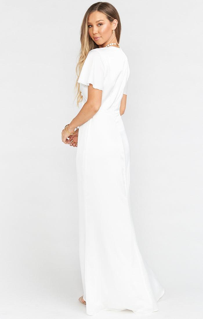 Rome Twist Gown ~ Ivory Luxe Satin Product Image