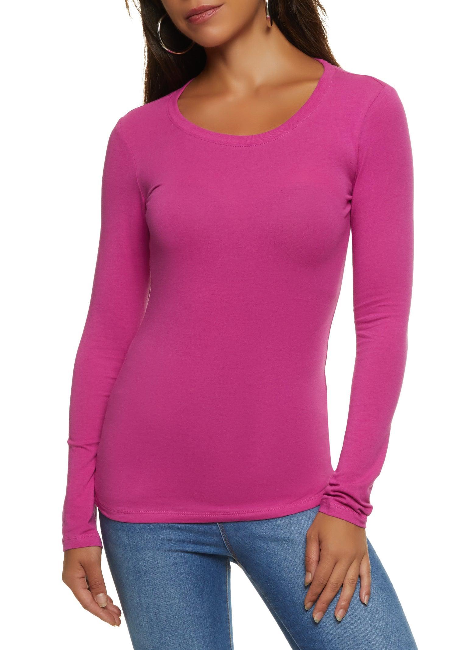 Womens Long Sleeve Crew Neck Top Product Image