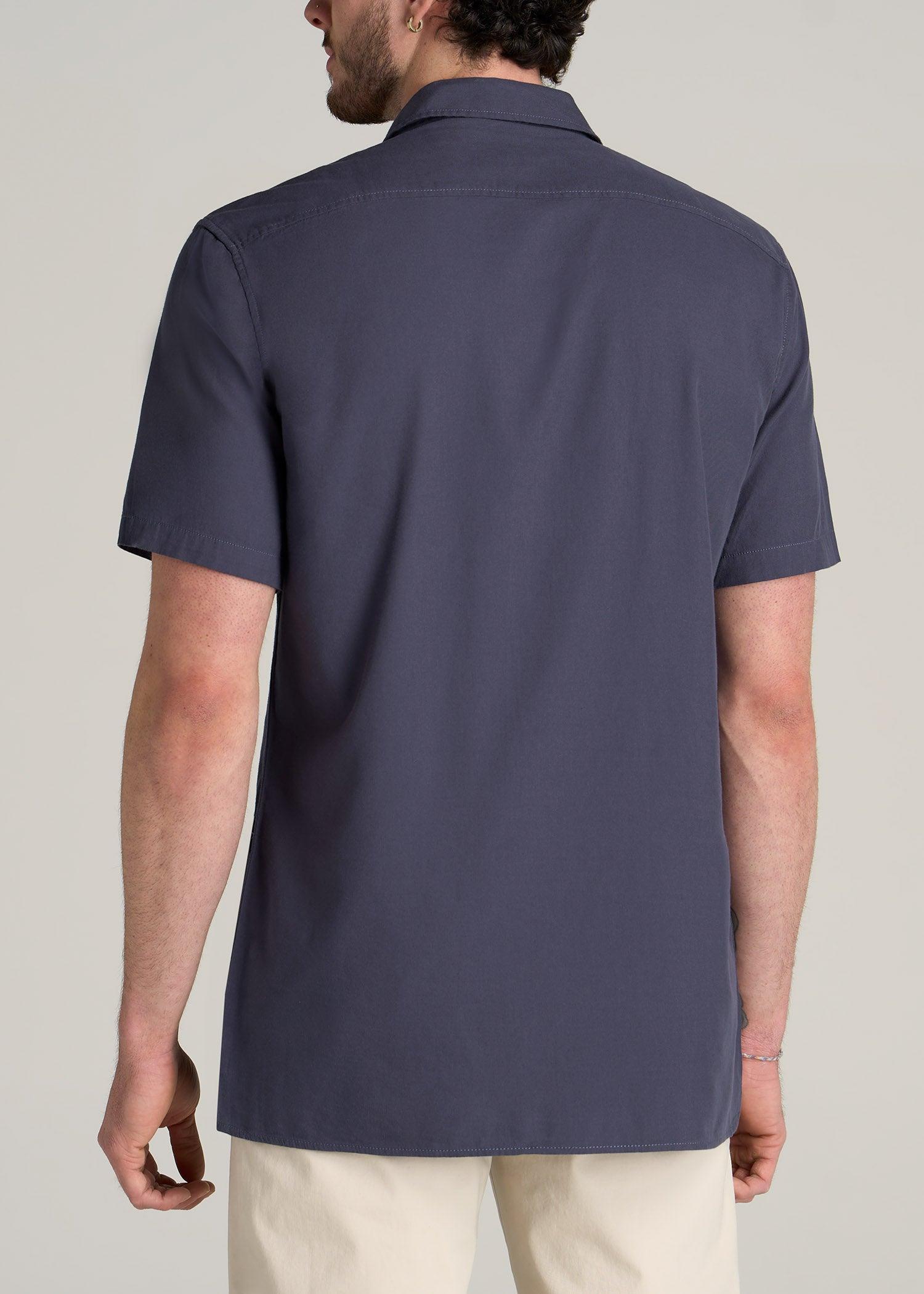 LJ&S Two-Pocket Camp Shirt for Tall Men in Weathered Navy Product Image