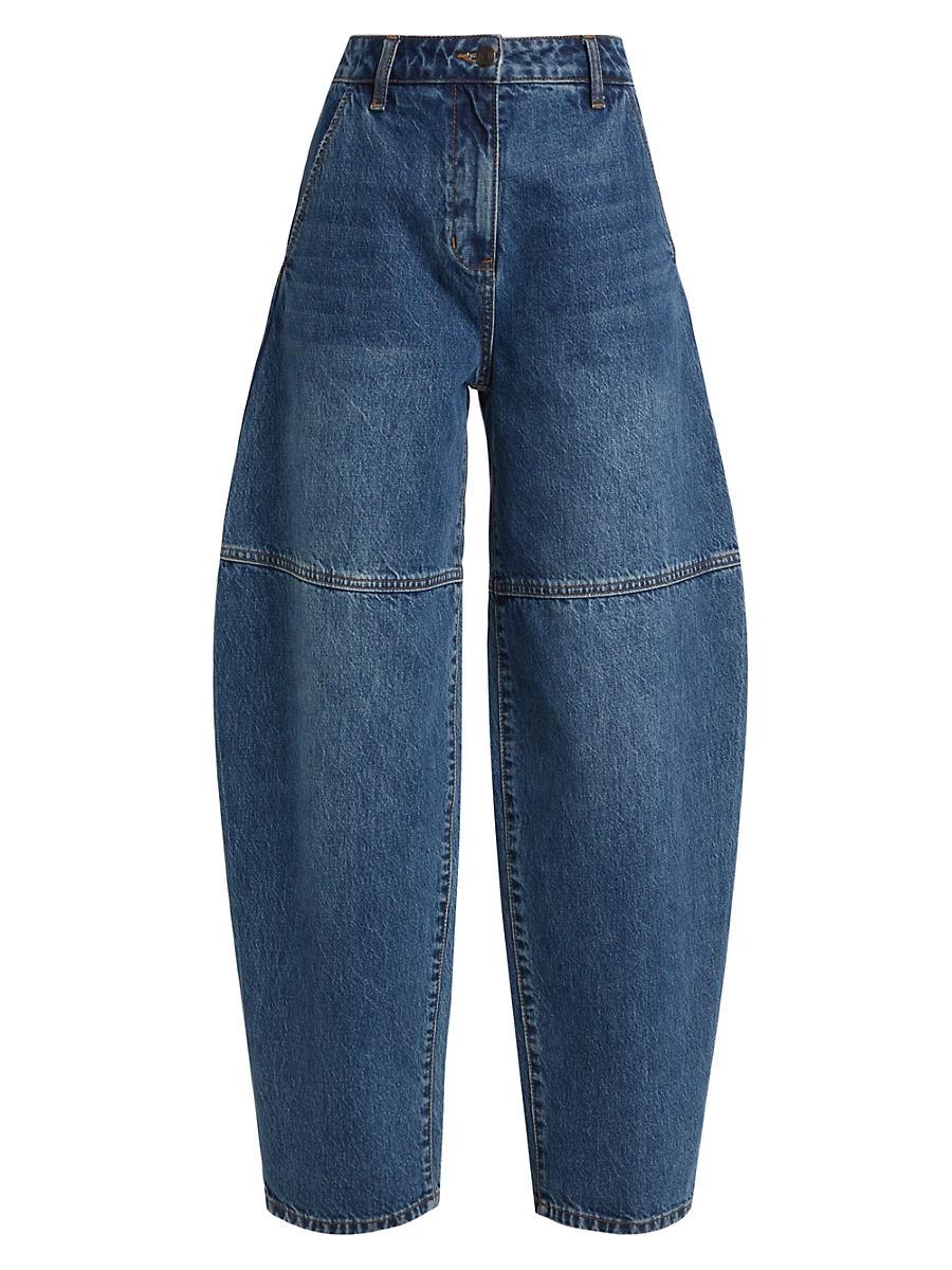 Womens High-Rise Balloon-Leg Jeans Product Image