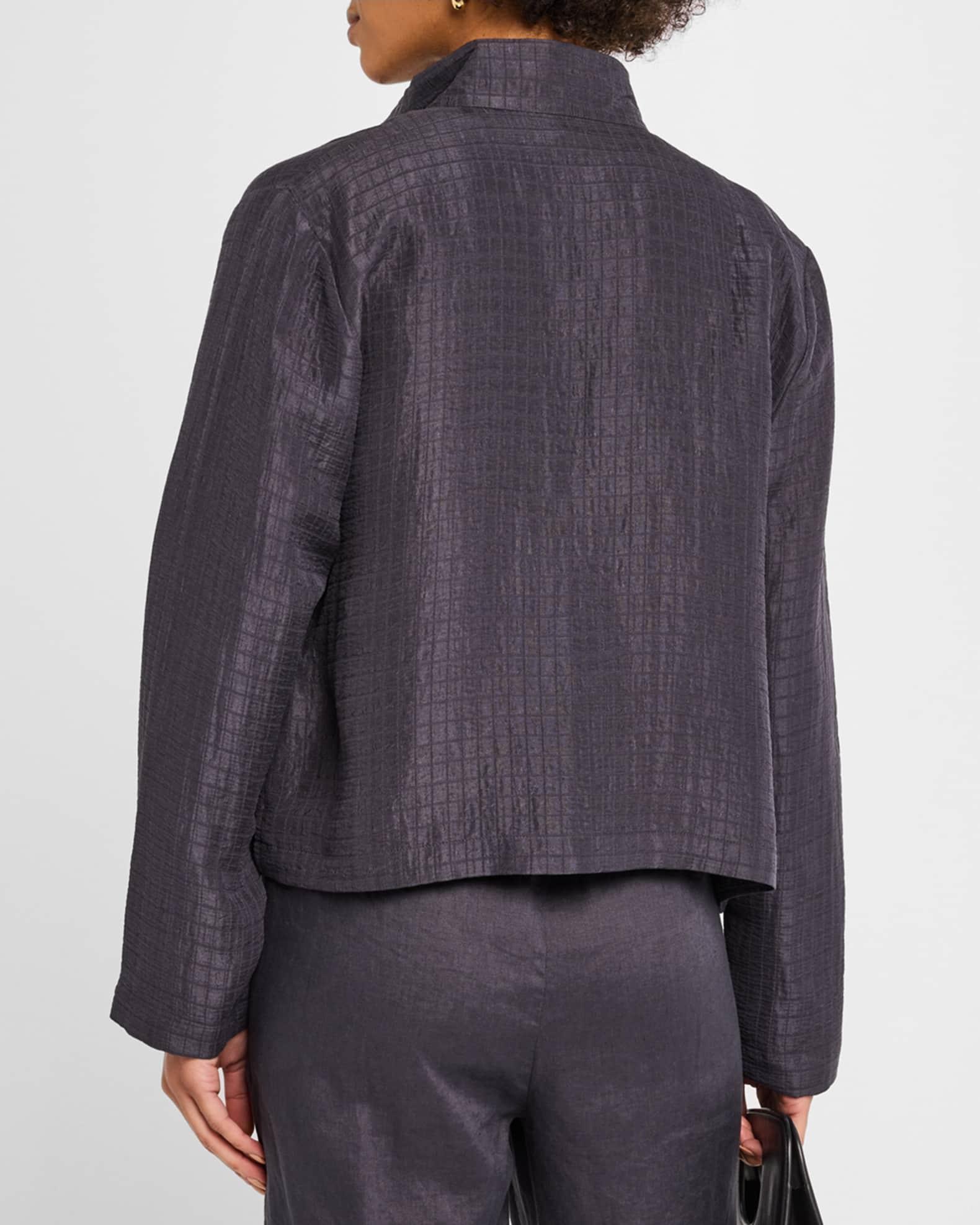 Stand-Collar Textured Jacket Product Image