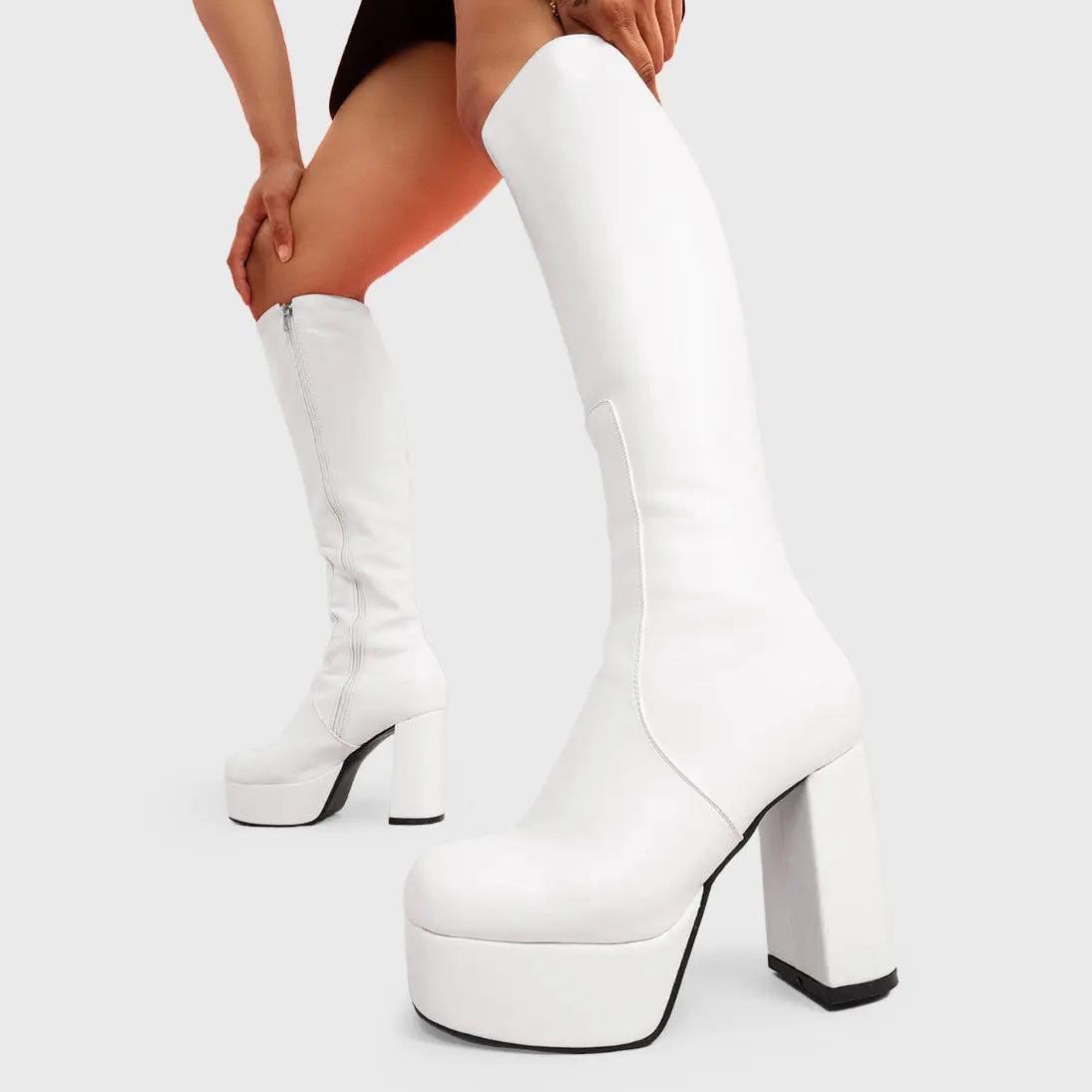 Whatta Showdown Platform Knee High Boots Product Image