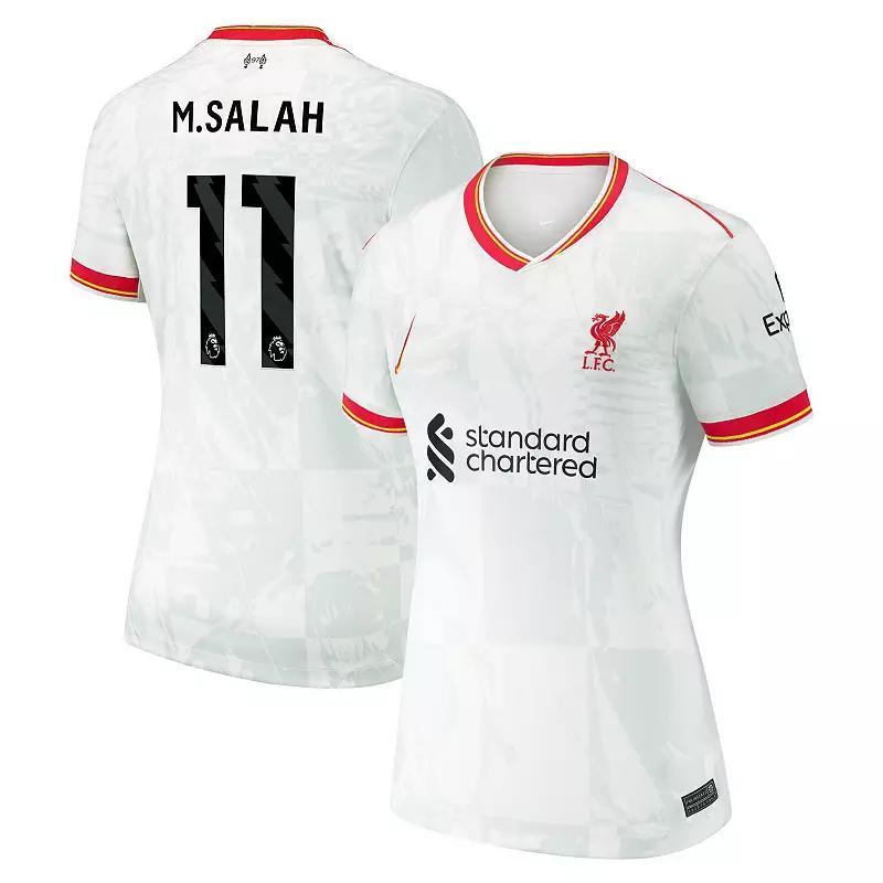 Women's Nike Mohamed Salah White Liverpool 2024/25 Third Replica Jersey, Size: Large, Lvp White Product Image