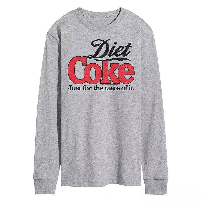Men's Diet Coke Retro Logo Long Sleeve Graphic Tee,  Product Image