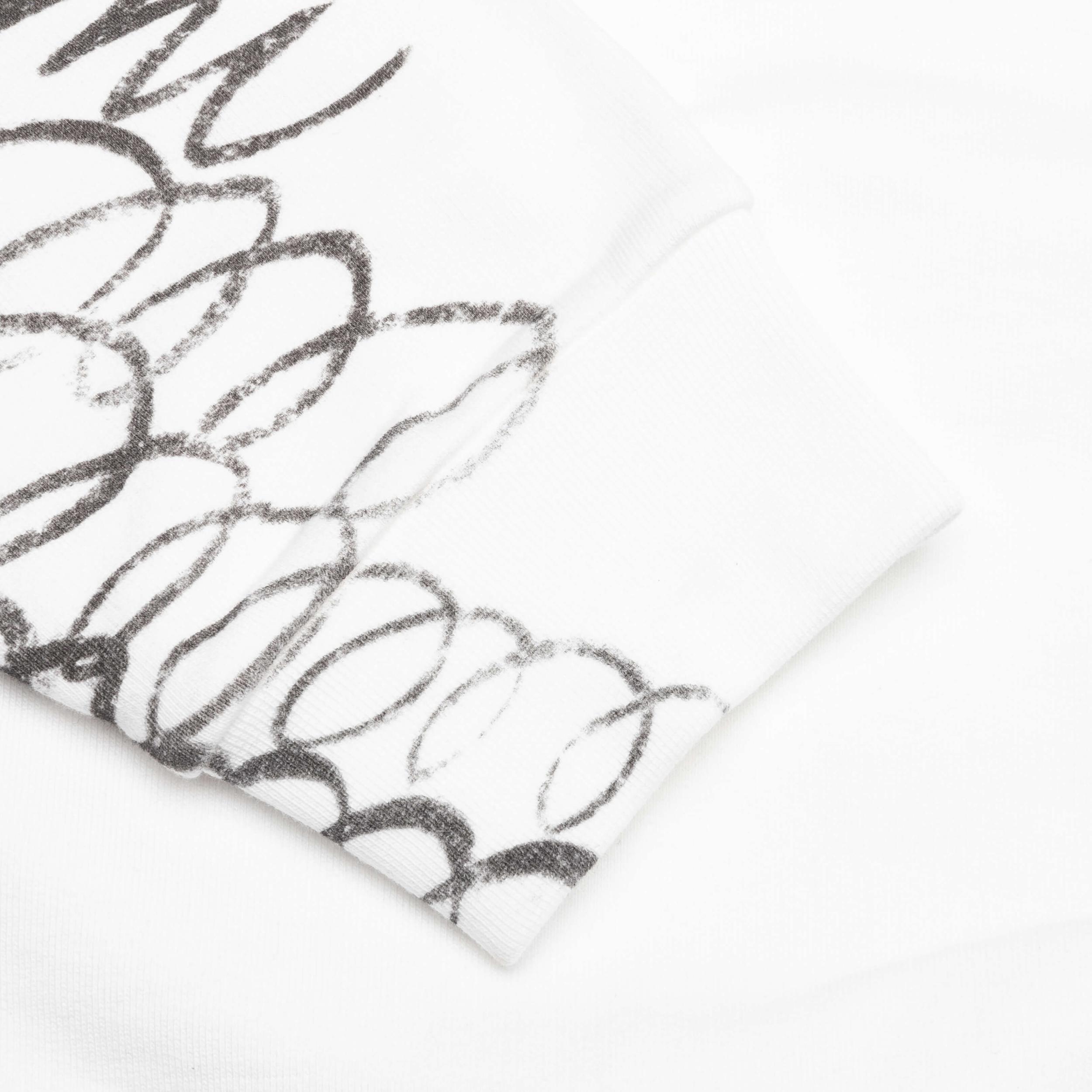 Scribble Printed Sweatshirt - Natural White Male Product Image