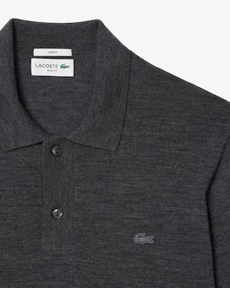 Short Sleeved Merino Wool Polo Sweater Product Image