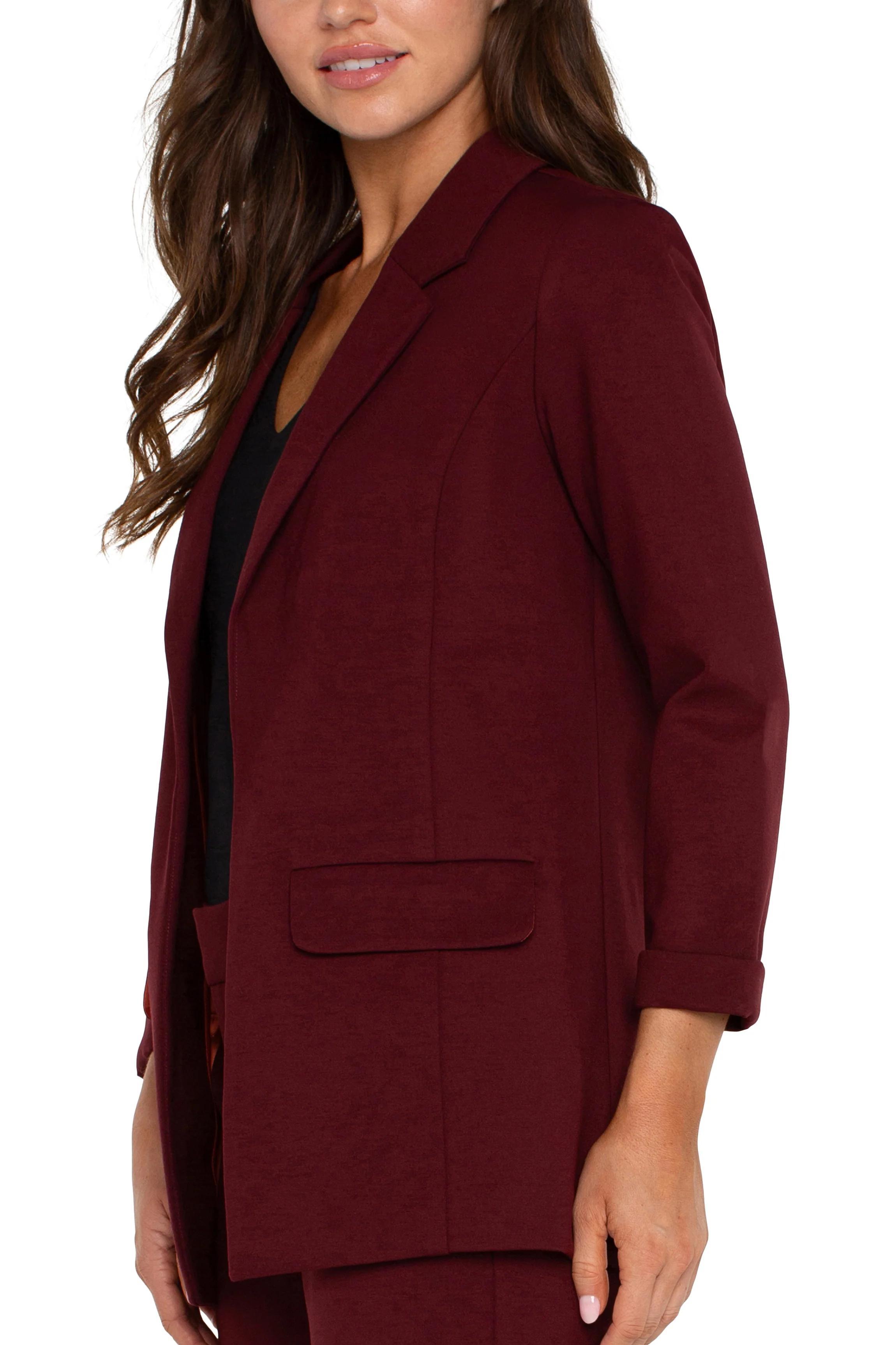 Boyfriend Blazer With Princess Darts - Bordeaux Product Image