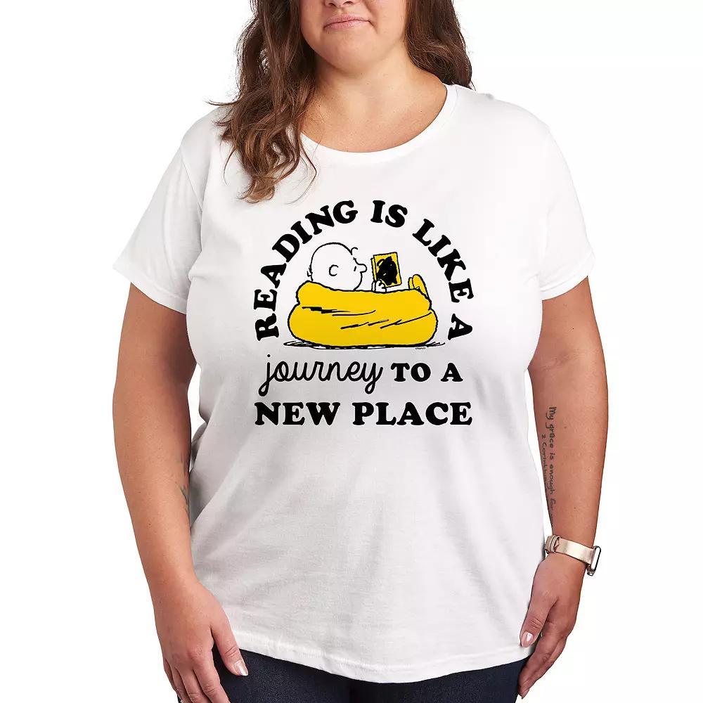 Plus Peanuts Charlie Brown Reading Journey Graphic Tee, Women's,  Product Image