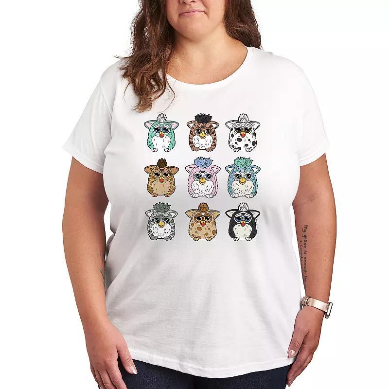Plus Furby Grid Graphic Tee, Women's,  Product Image