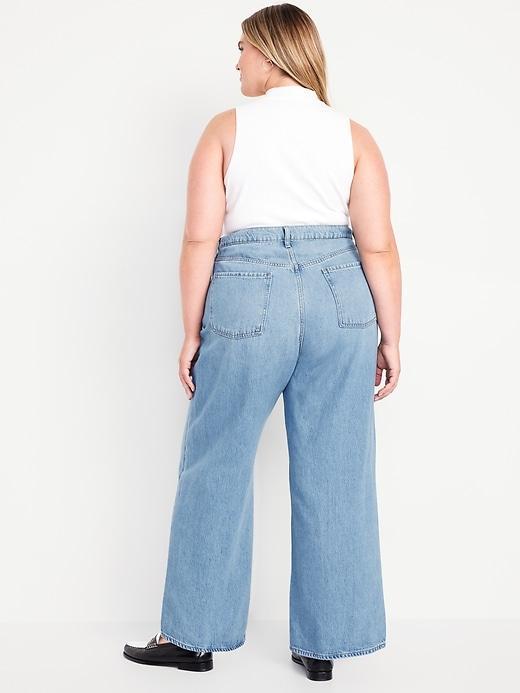 High-Waisted Baggy Wide-Leg Jeans Product Image