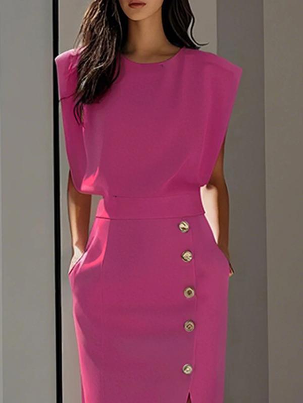 High Waisted Loose Split-Front Split-Joint Skirts Product Image