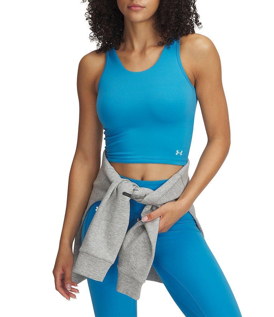 Under Armour Solid Knit Scoop Neck Sleeveless Fitted Motion Tank Top Product Image