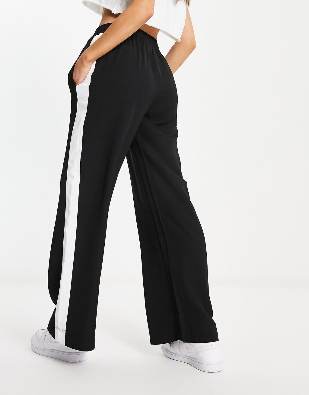 ASOS DESIGN pull on pants with contrast panel Product Image