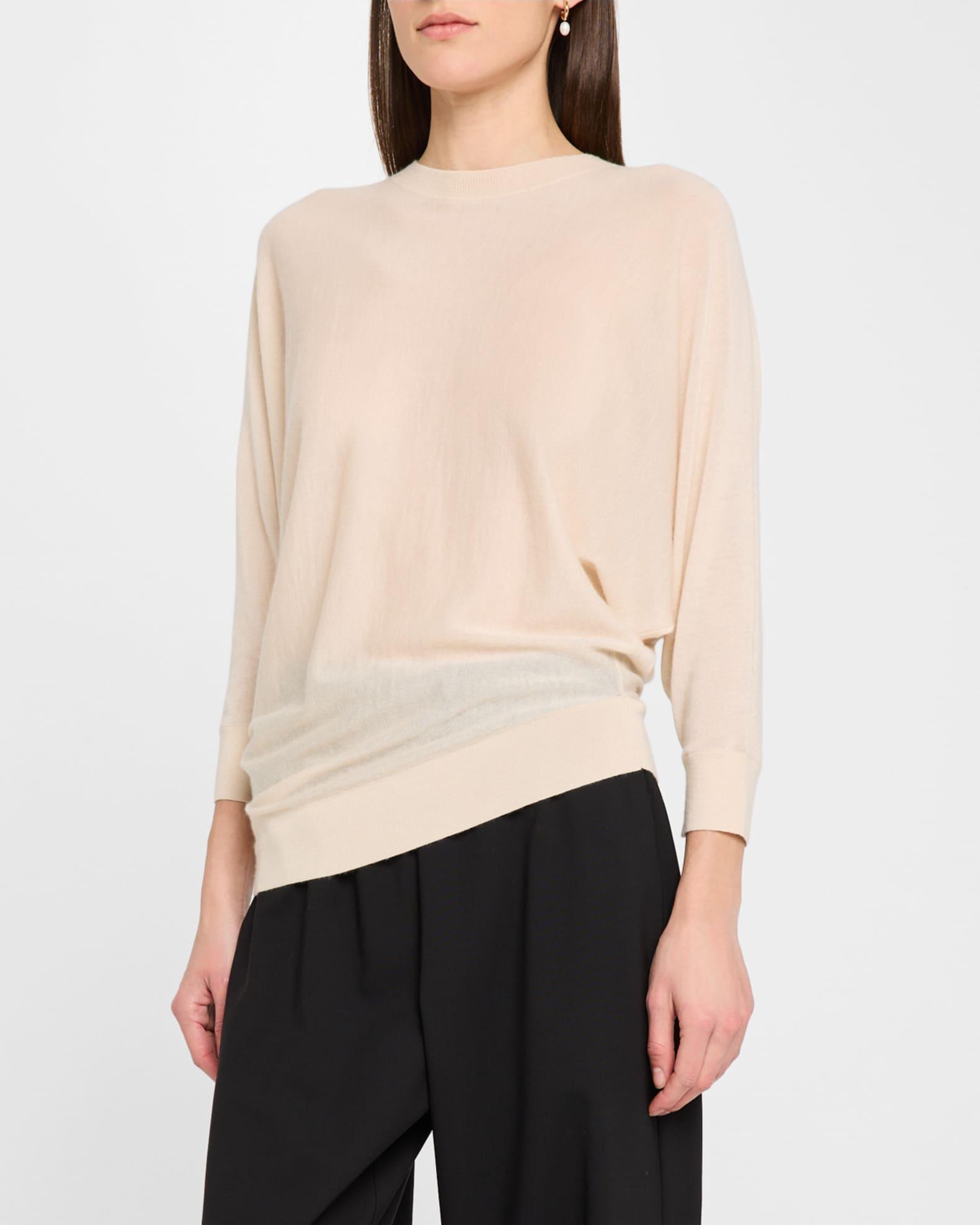 Asymmetric Cashmere Crewneck Sweater Product Image