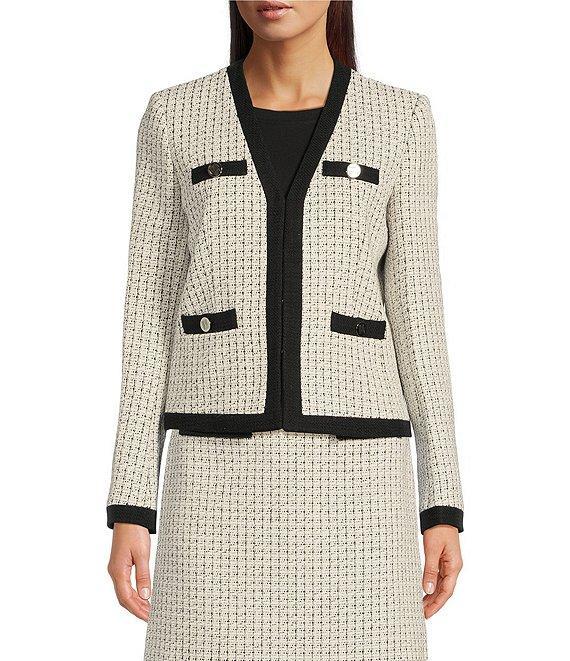 KARL LAGERFELD PARIS Open Long Sleeve Framed Jacket Product Image