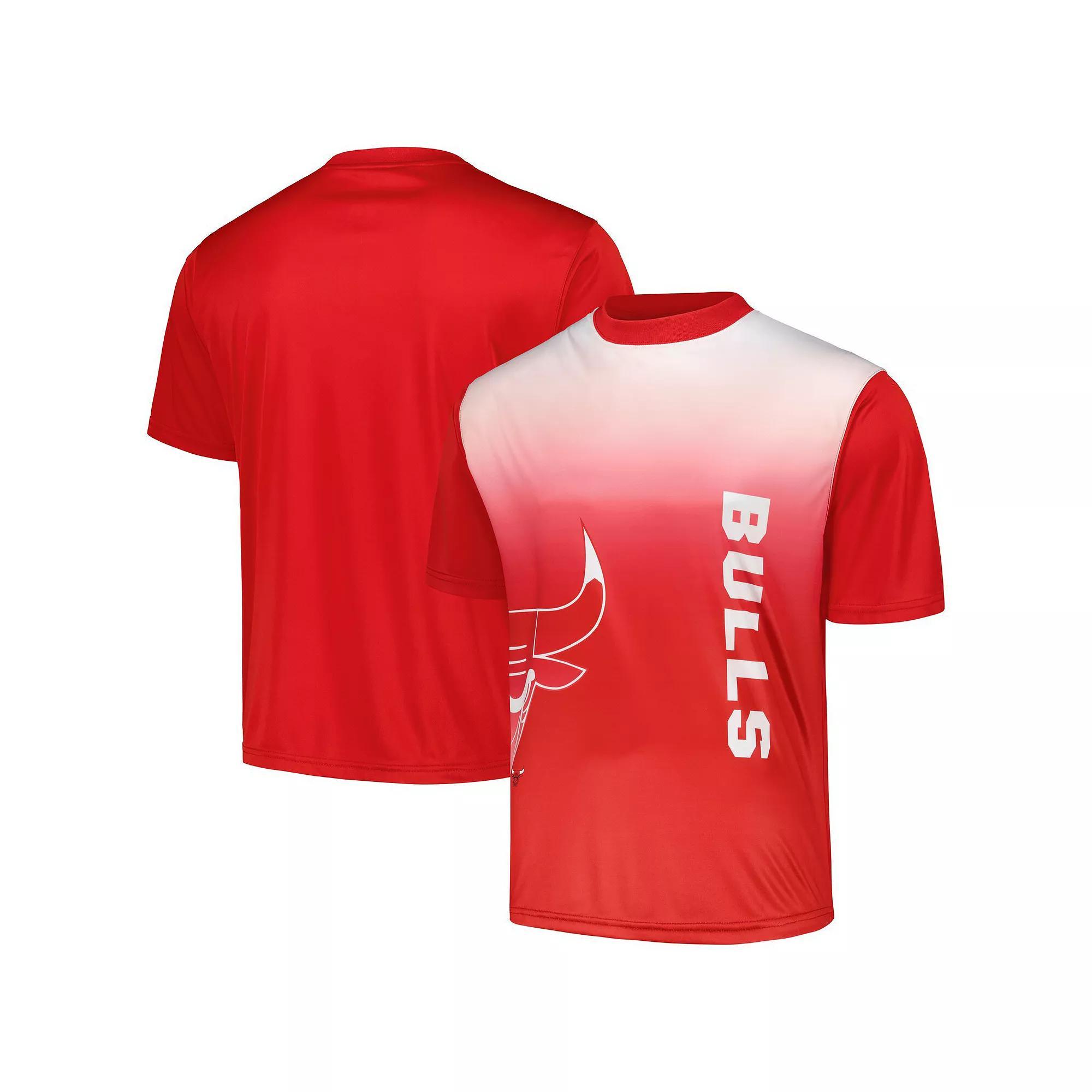 Men's Red Chicago Bulls Sublimated T-Shirt, Size: 2XL Product Image