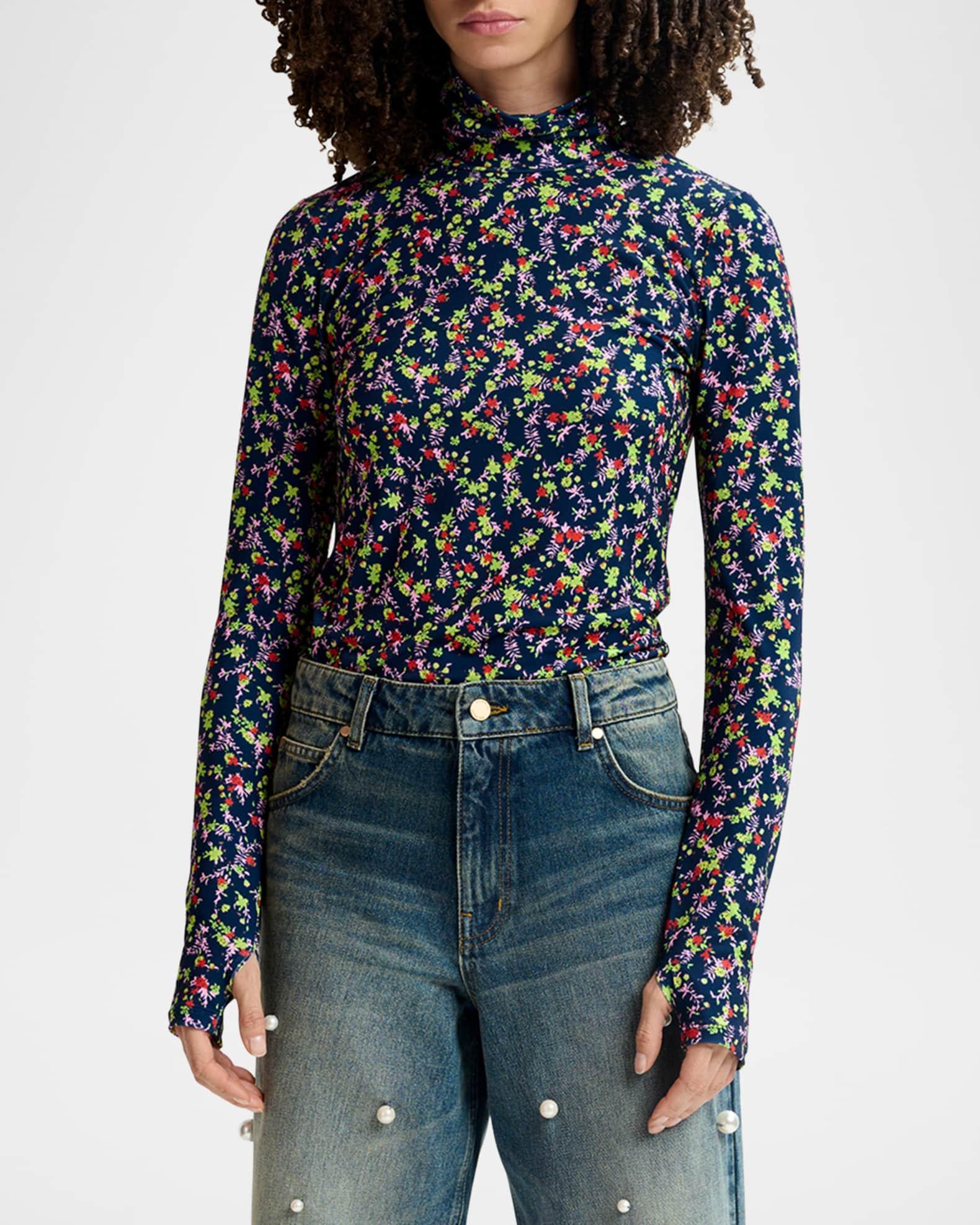 Haisy Printed Turtleneck T-Shirt Product Image