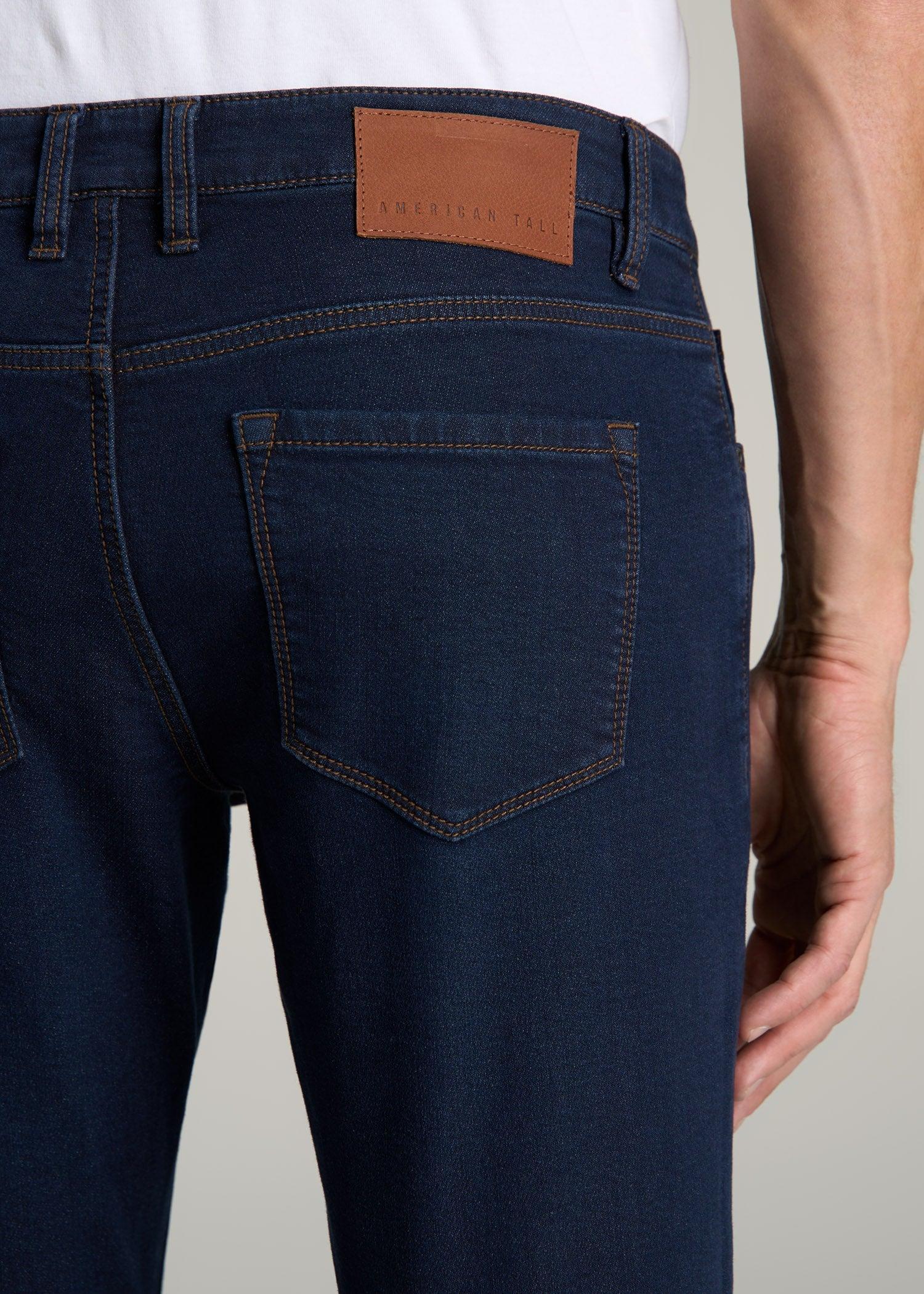 Carman TAPERED Fleeced Jeans for Tall Men in Rockies Blue Product Image