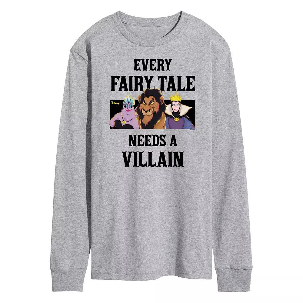 Disney Villains Men's Every Fairy Tale Long Sleeve Graphic Tee,  Product Image