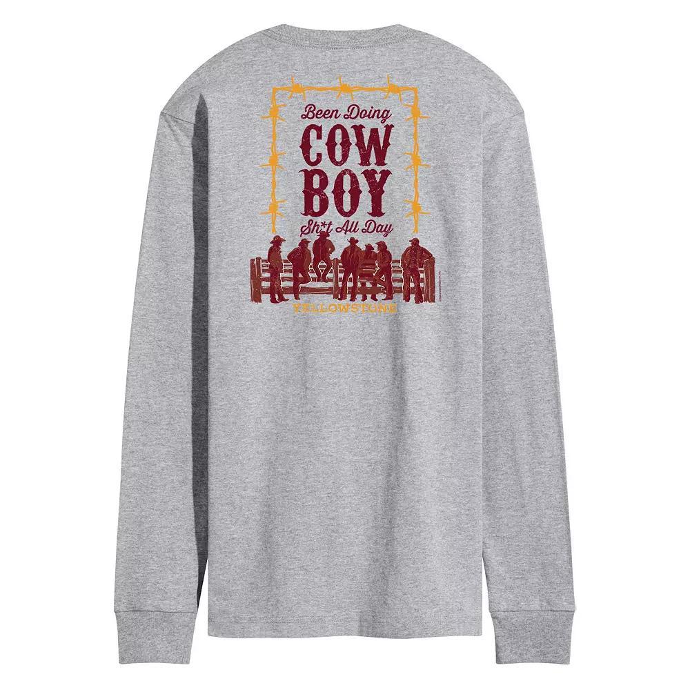 Men's Yellowstone Been Doing Cowboy Long Sleeve Graphic Tee,  Product Image