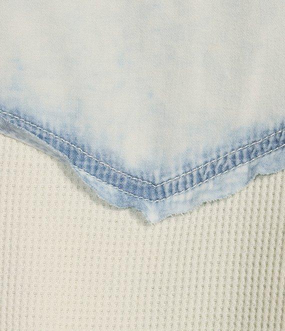 Tru Luxe Jeans Point Collar Long Sleeve Shirt Product Image