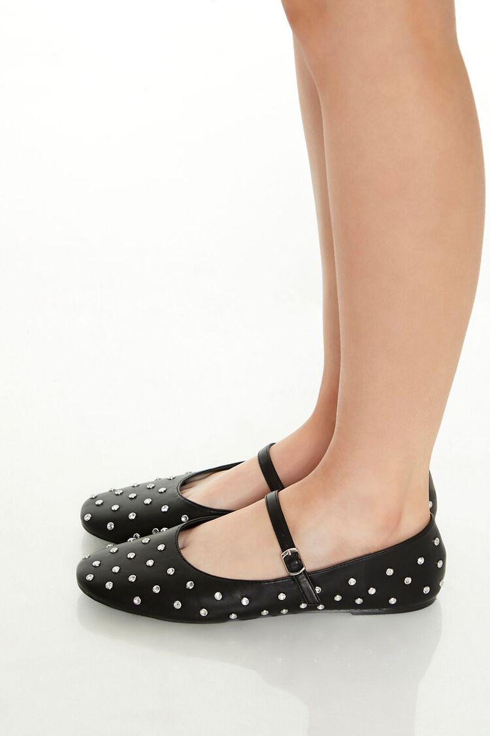 Faux Leather & Gem Ballet Flats | Forever 21 Product Image