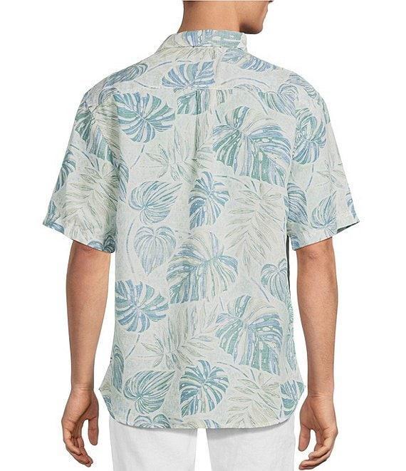 Tommy Bahama Big & Tall Sand Linen Grand Monstera Short Sleeve Woven Shirt Product Image