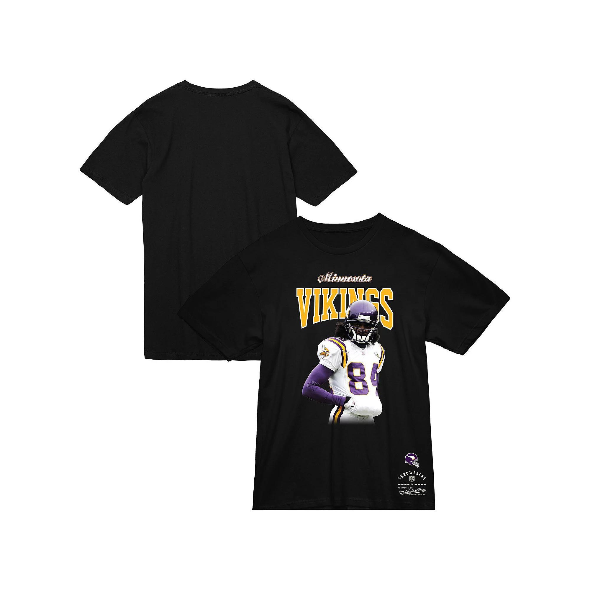 Men's Mitchell & Ness Randy Moss Black Minnesota Vikings Sideline Retired Player T-Shirt, Size: 3XL Product Image