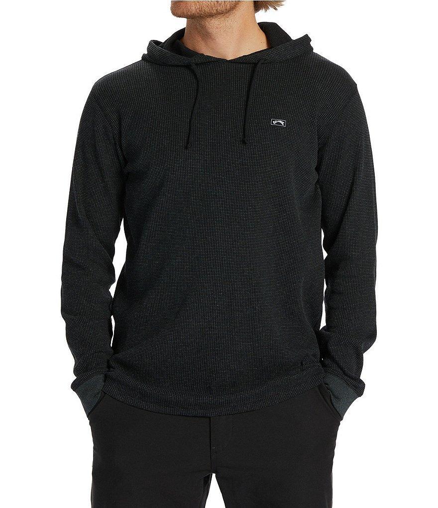 Billabong Keystone Long Sleeve Two-Tone Waffle-Knit Thermal Pullover Hoodie Product Image