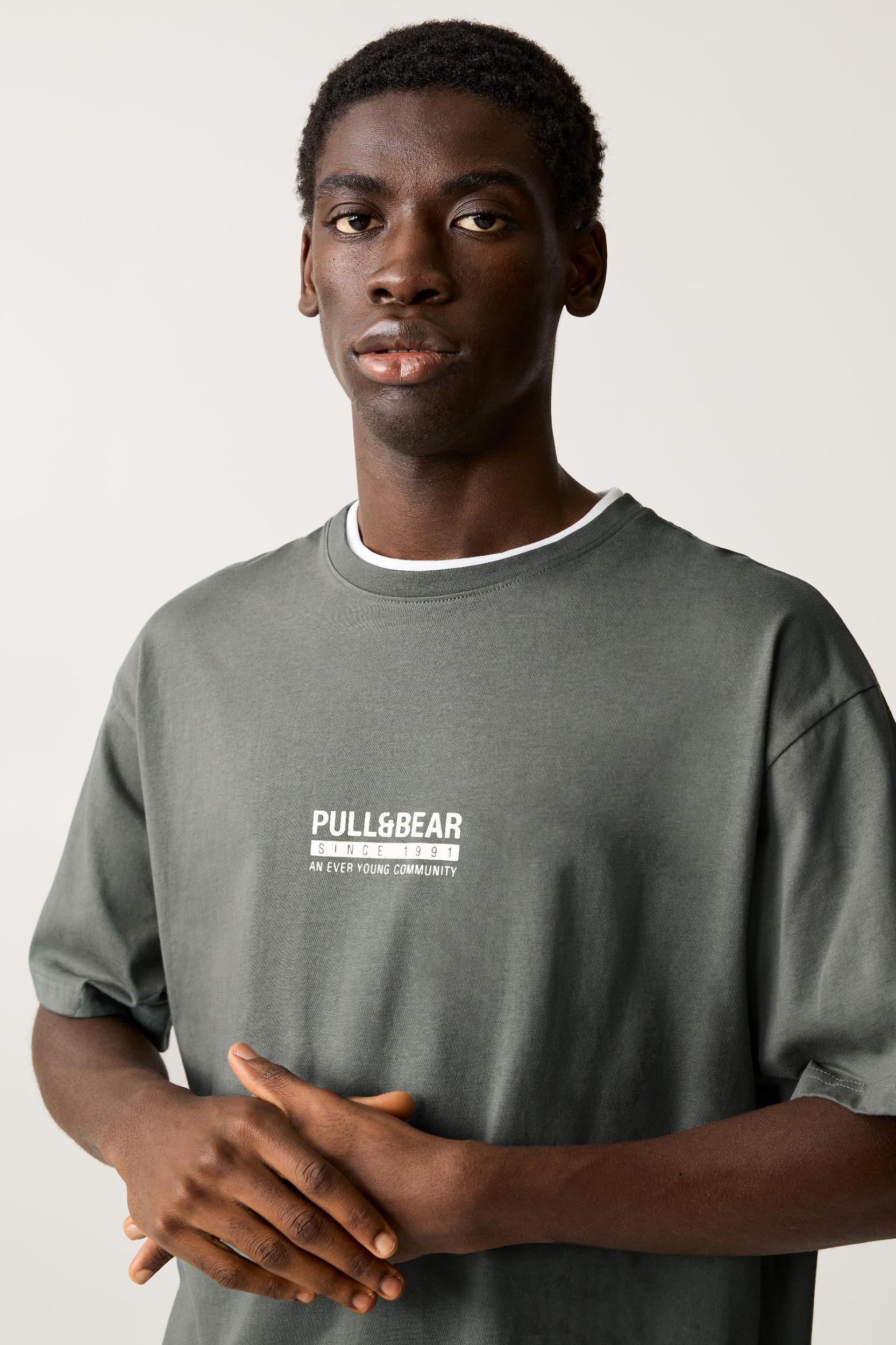 Double-layer short sleeve logo T-shirt Product Image