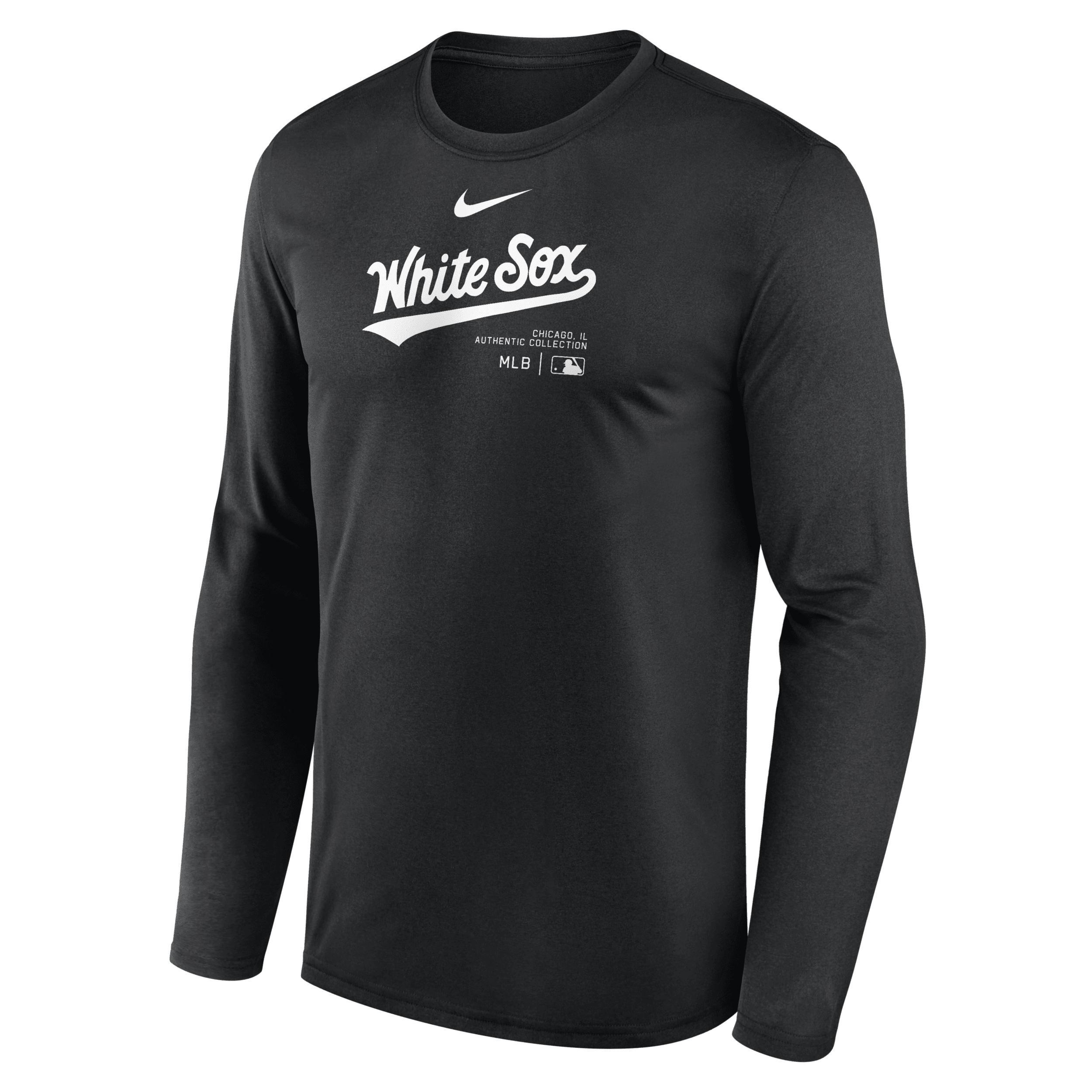 Chicago White Sox Authentic Collection Practice Nike Mens Dri-FIT MLB Long-Sleeve T-Shirt Product Image