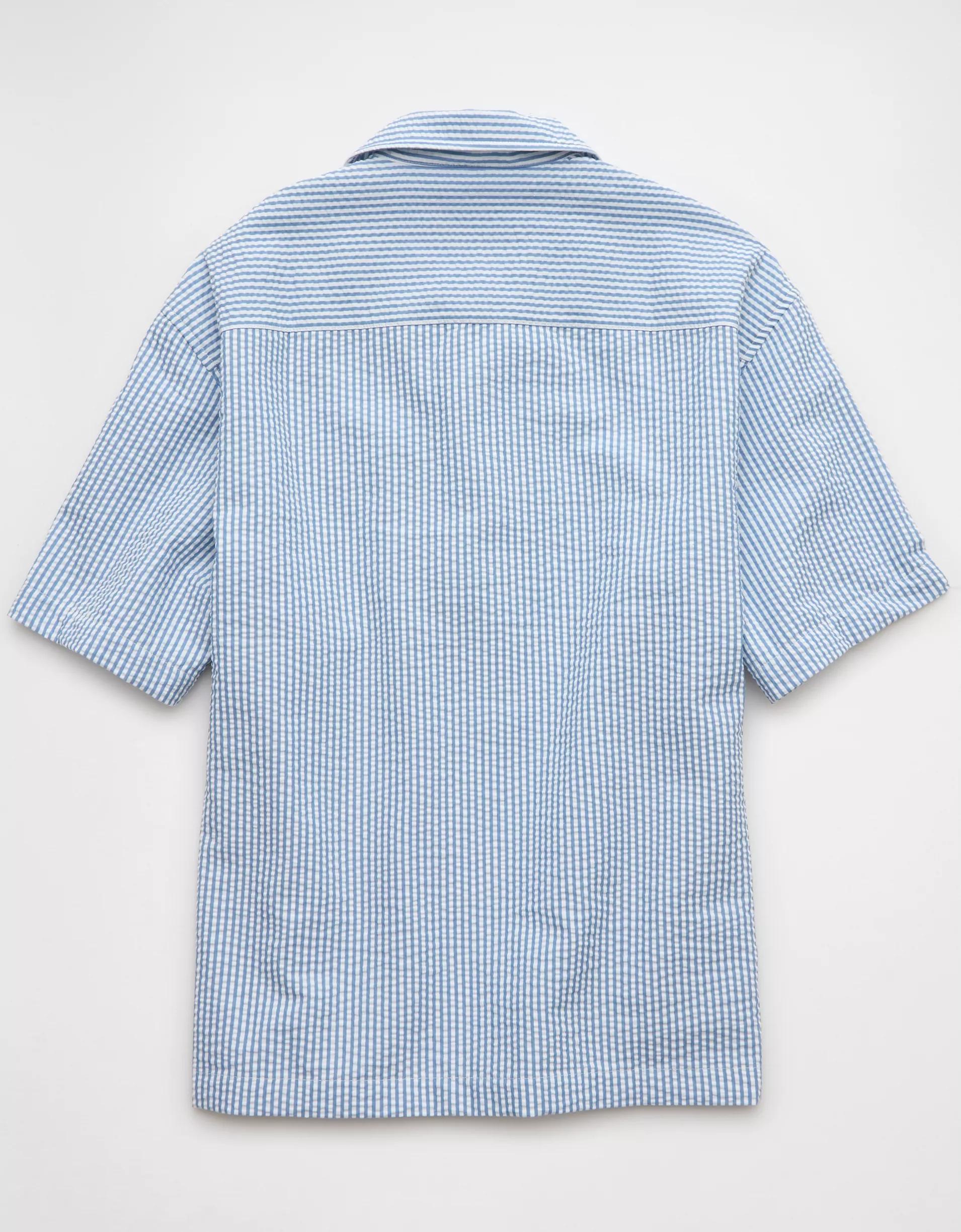 AE Poolside Striped Button-Up Shirt Product Image