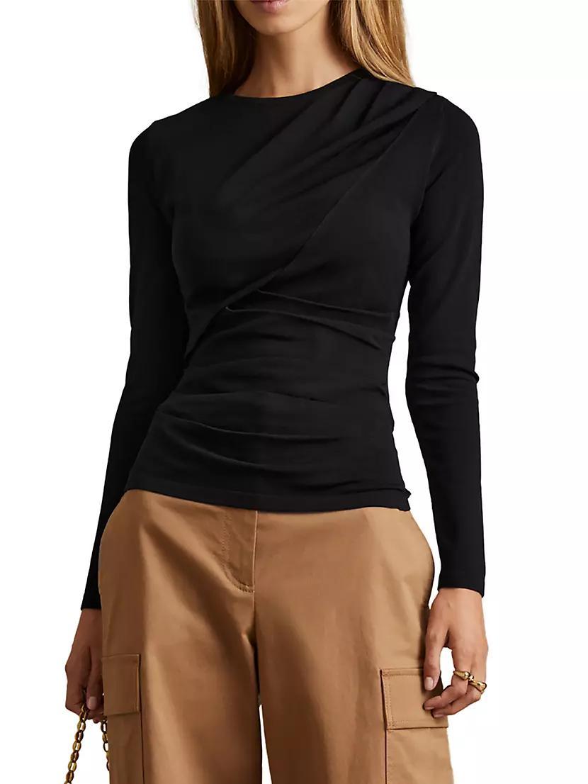 Womens Rue Draped Long-Sleeve Top Product Image