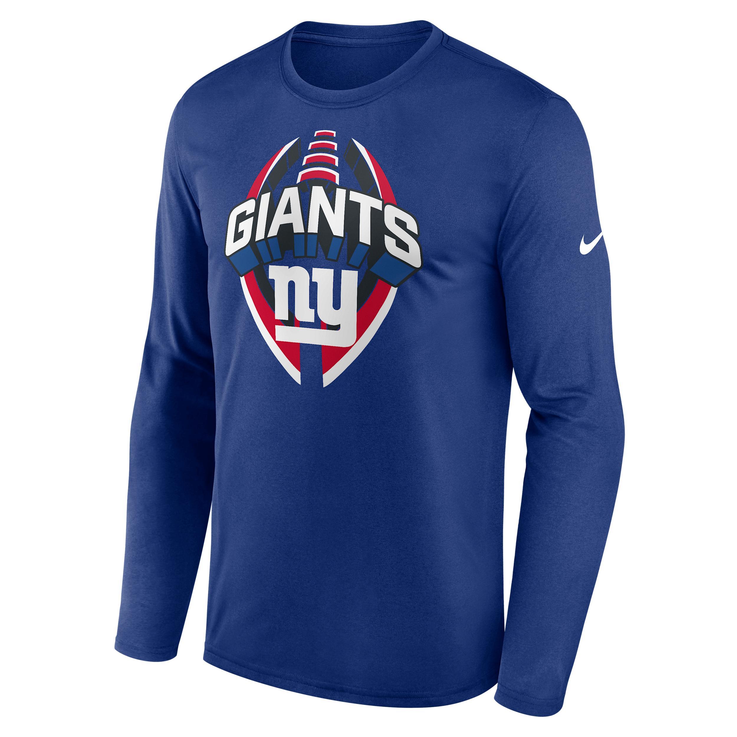 New York Giants Legend Icon Nike Mens Dri-FIT NFL Long-Sleeve T-Shirt | NKHT06F8I-NCF Product Image