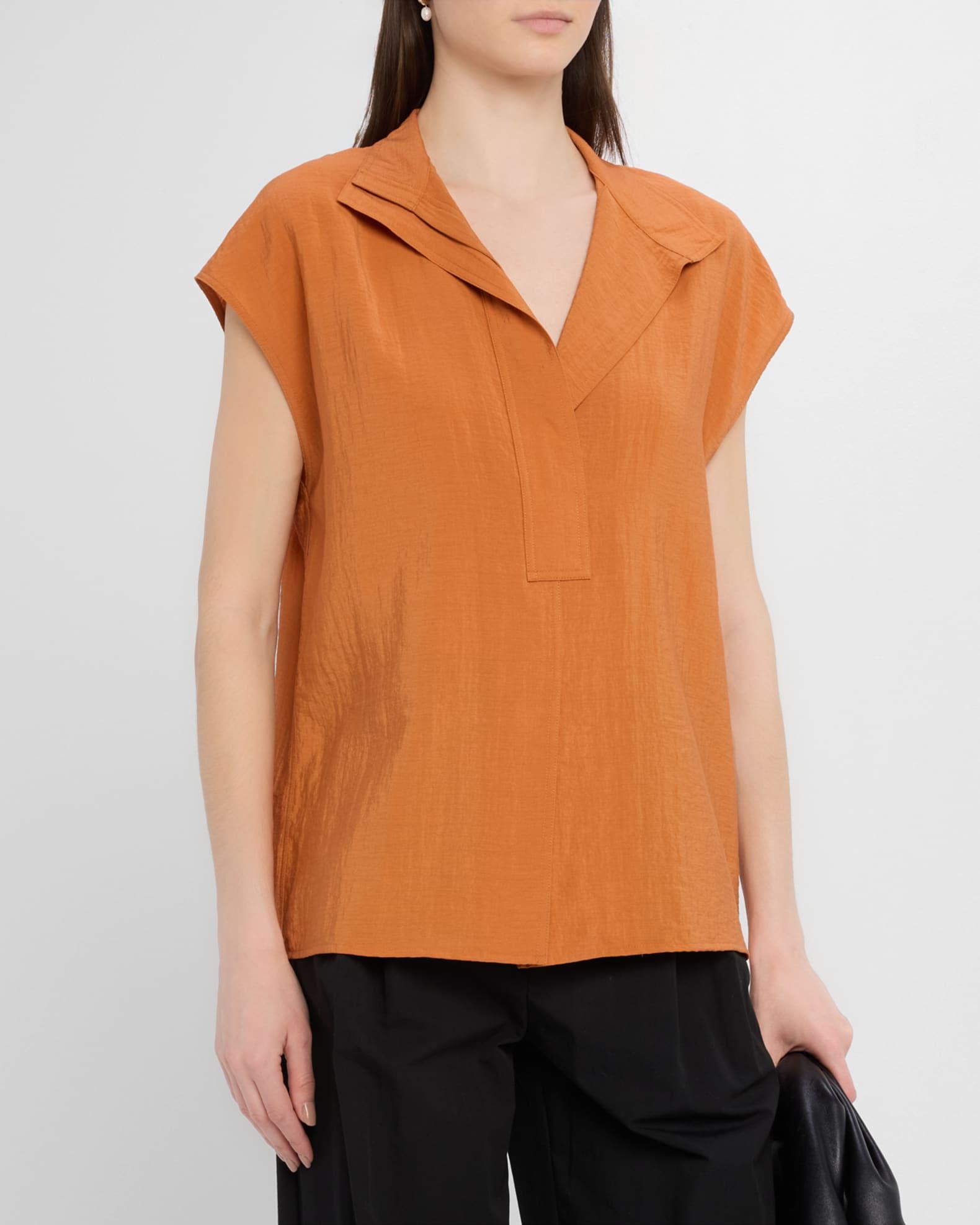 Cap-Sleeve Blouse Product Image