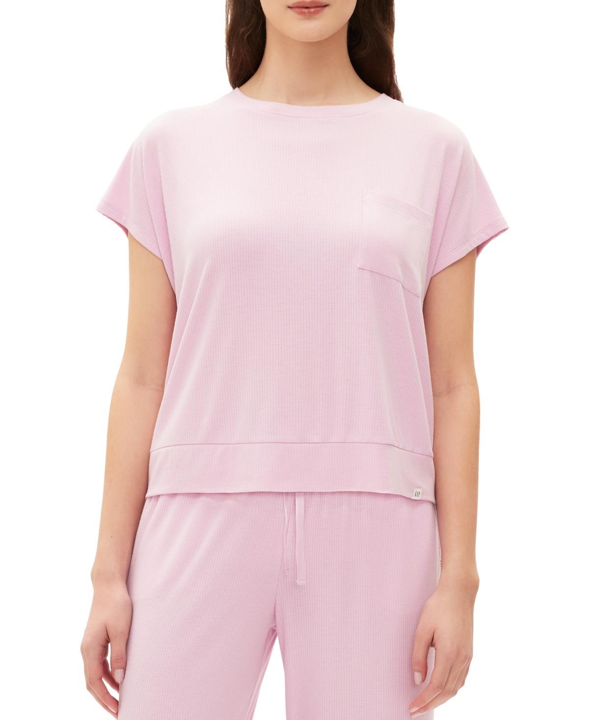 Gap GapBody Womens Ribbed Short-Sleeve Pajama Top Product Image