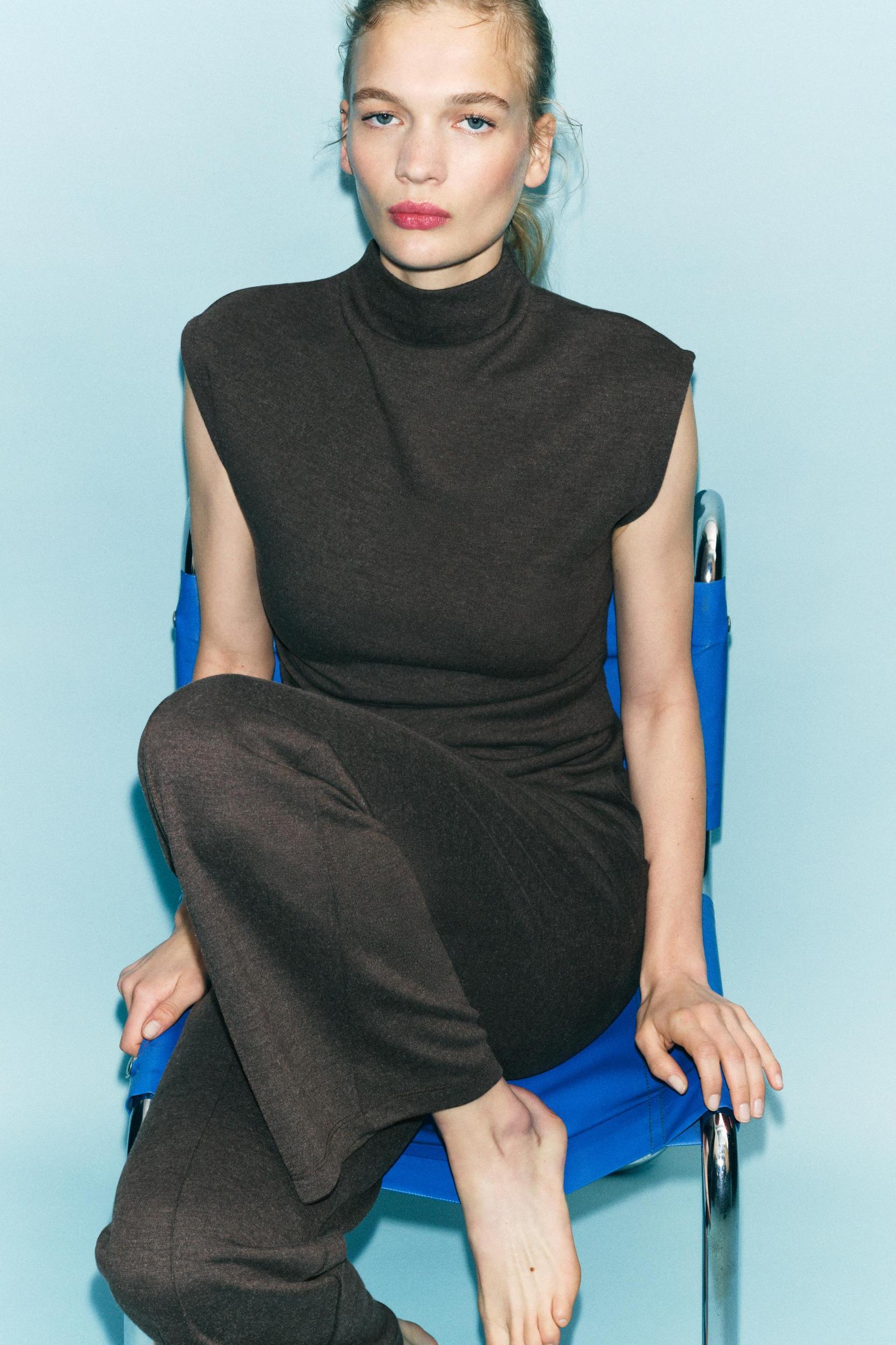 SIDE DRAPED SOFT INTERLOCK TOP Product Image