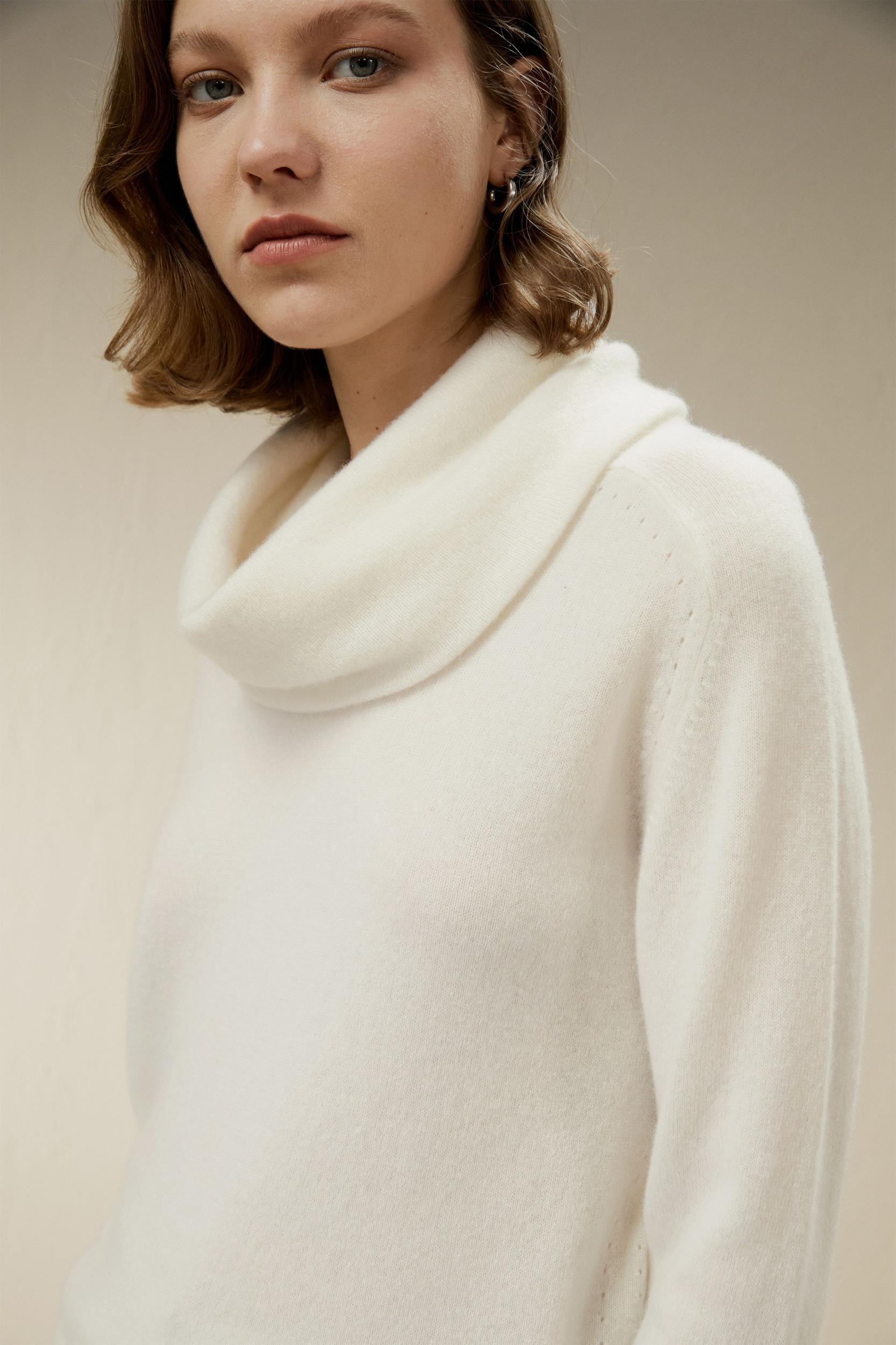 Cashmere Cowl Neck Sweater Product Image