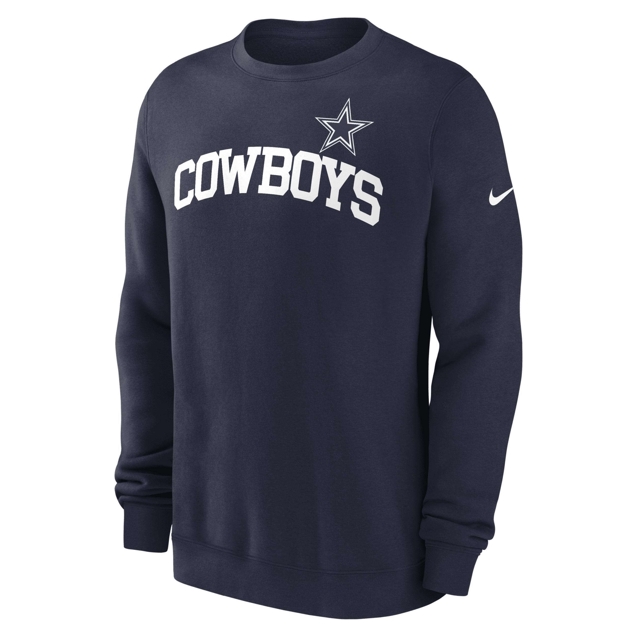 Men's Nike Navy Dallas Cowboys Club Pullover Sweatshirt, Size: 3XL, Blue Product Image