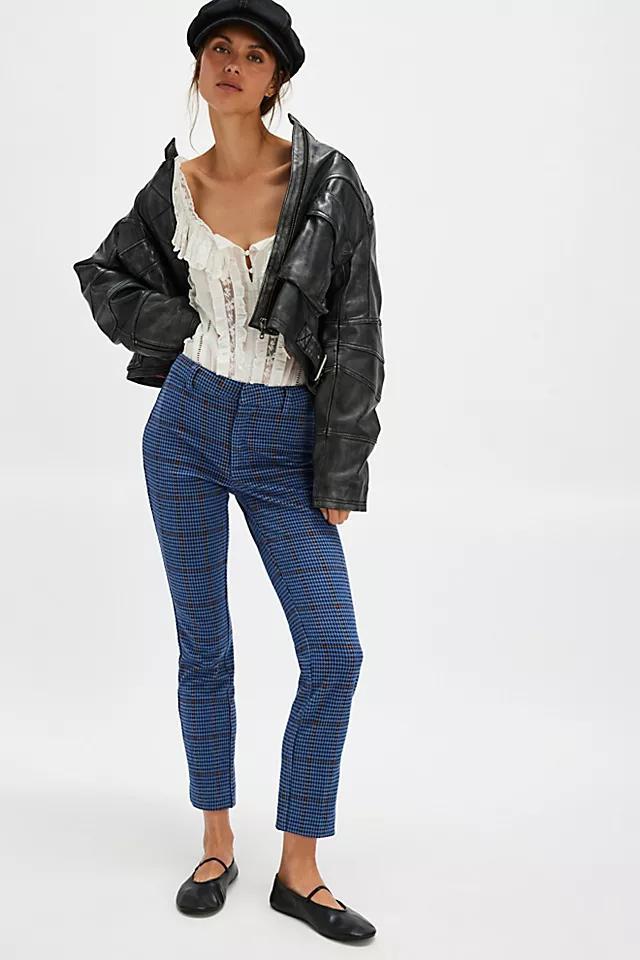 Molly Slim Plaid Pants Product Image