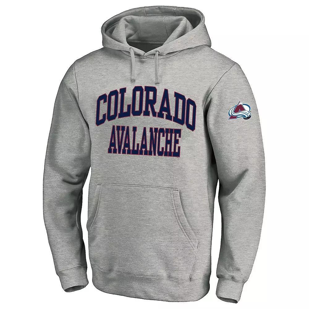 Men's Fanatics Heather Gray Colorado Avalanche Big & Tall Fleece Pullover Hoodie, Size: 4XLT, Grey Product Image