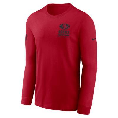 San Francisco 49ers Sideline Team Issue Nike Mens Dri-FIT NFL Long-Sleeve T-Shirt | 02EW6DL73-2ZH Product Image