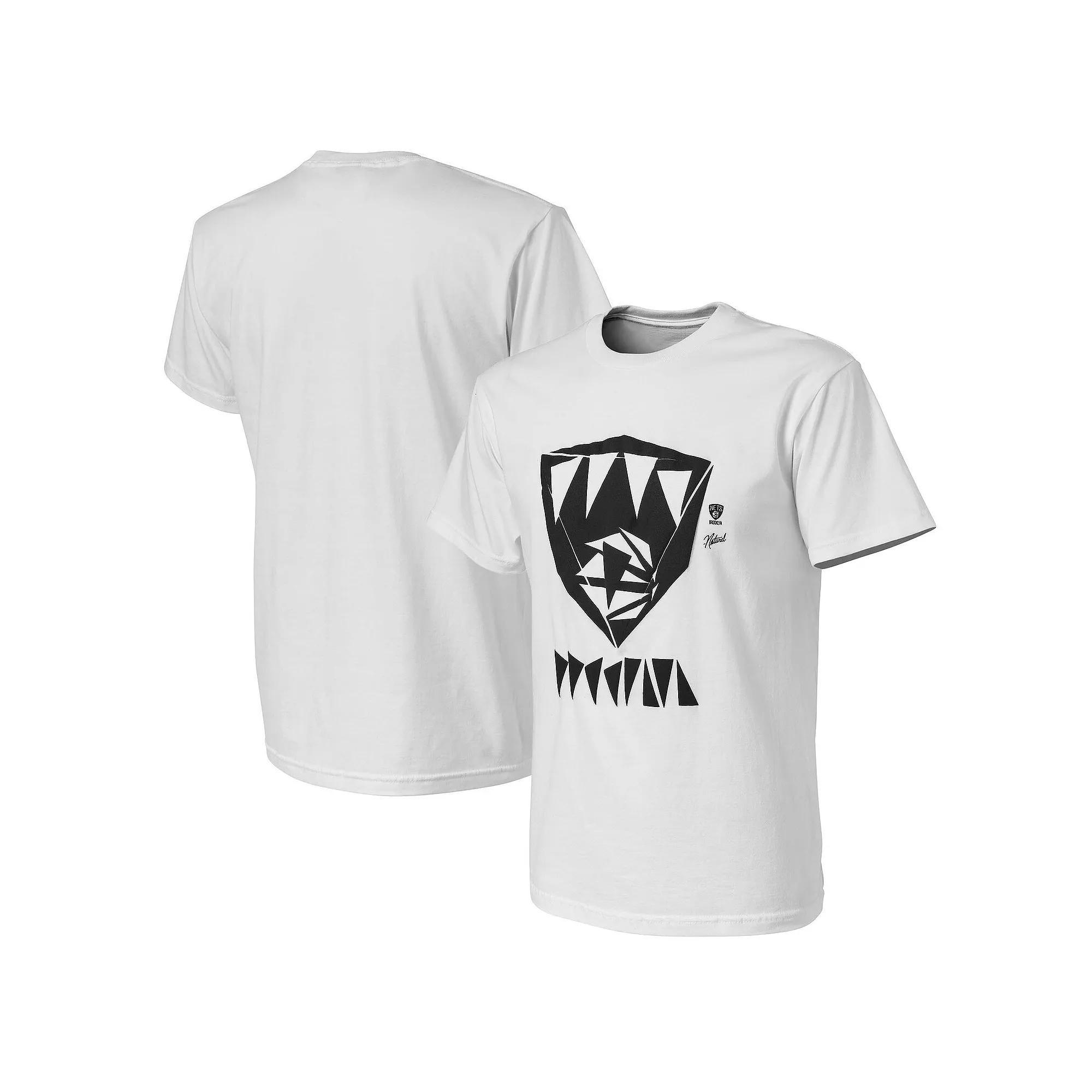 Men's NBA x Naturel White Brooklyn Nets No Caller ID T-Shirt, Size: 2XL Product Image