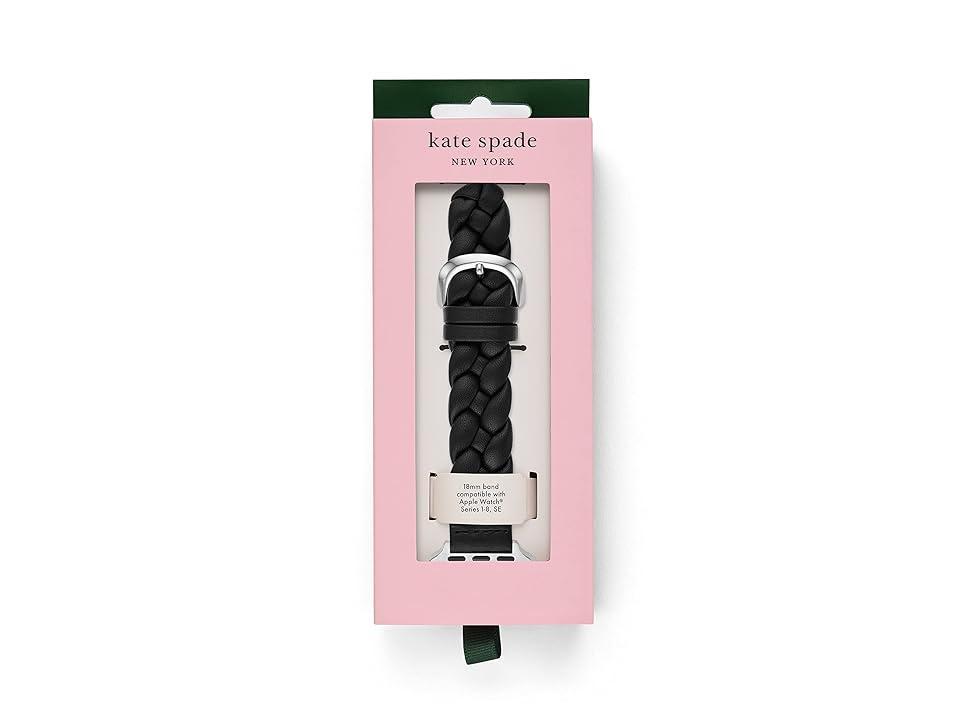 kate spade new york Womens Black Leather 384041mm Strap for Apple Watch Product Image