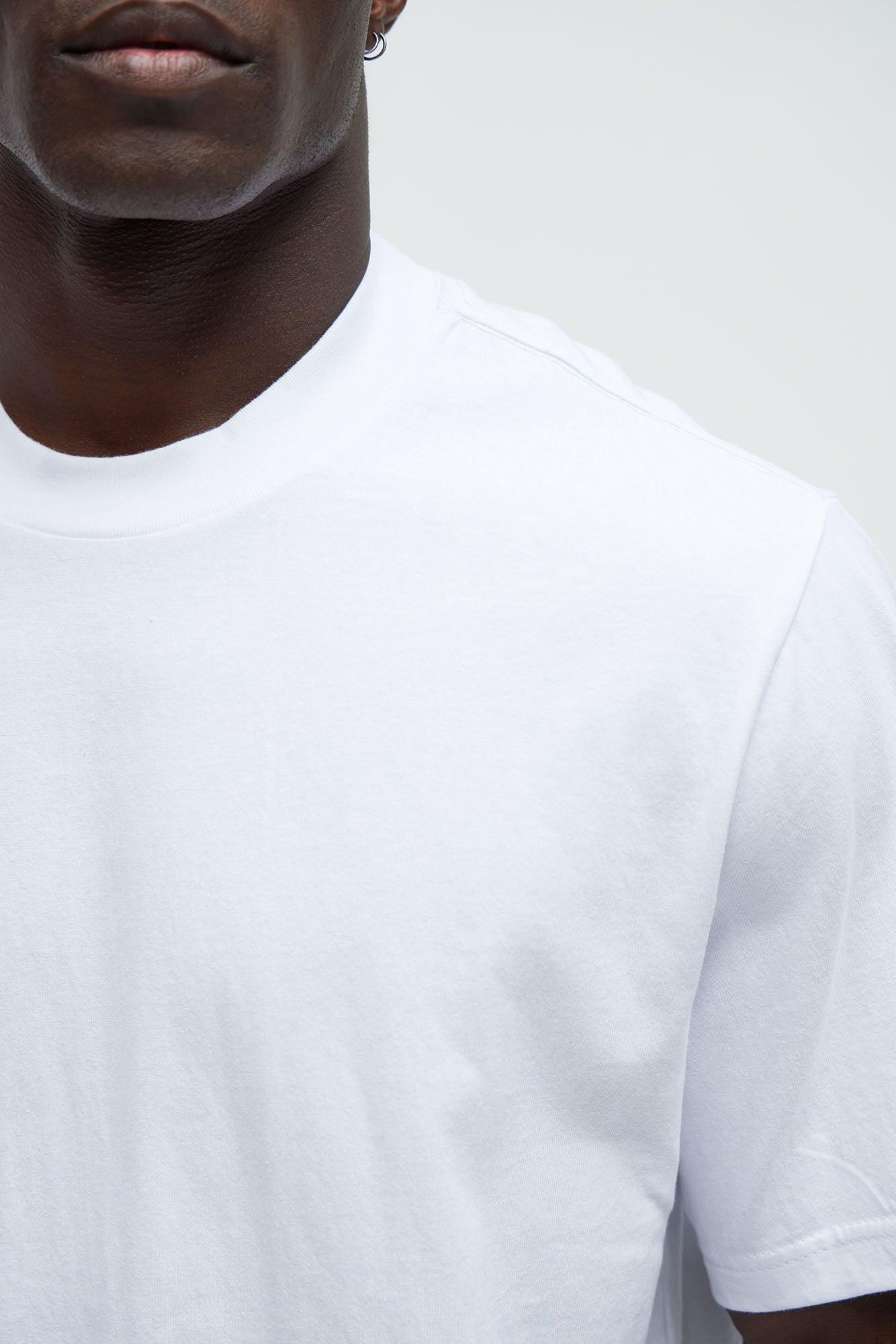 Oversized Heavyweight Short Sleeve Tee - White Product Image