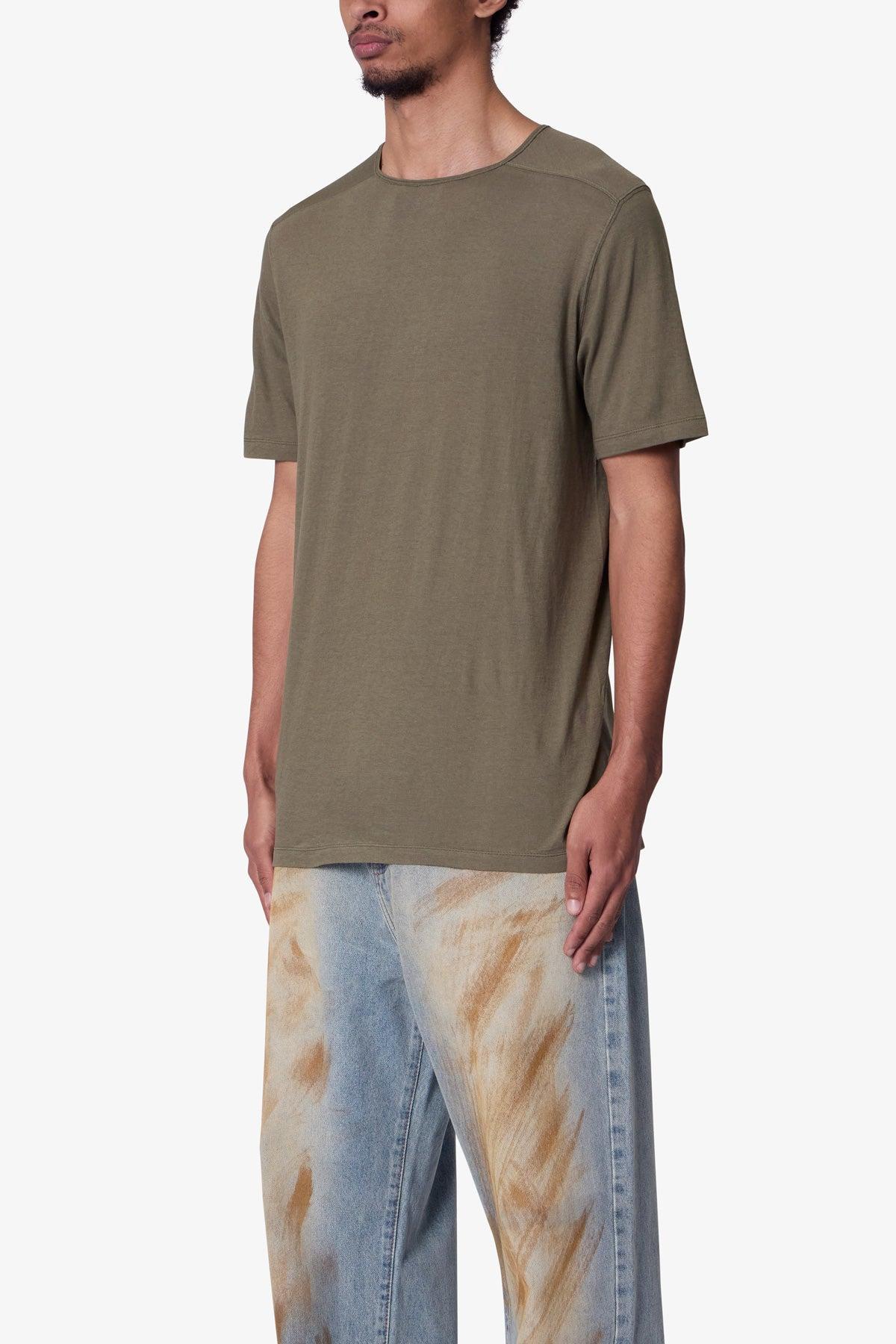 Sheer Crewneck Tee - Olive Product Image