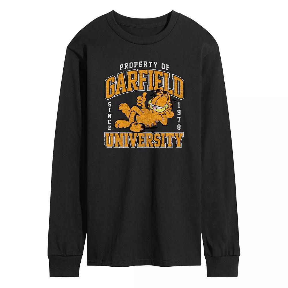 Men's Garfield Varsity Long Sleeve Graphic Tee,  Product Image