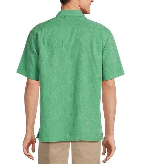 Roundtree & Yorke Short Sleeve Solid Polynosic Jacquard Sport Shirt Product Image
