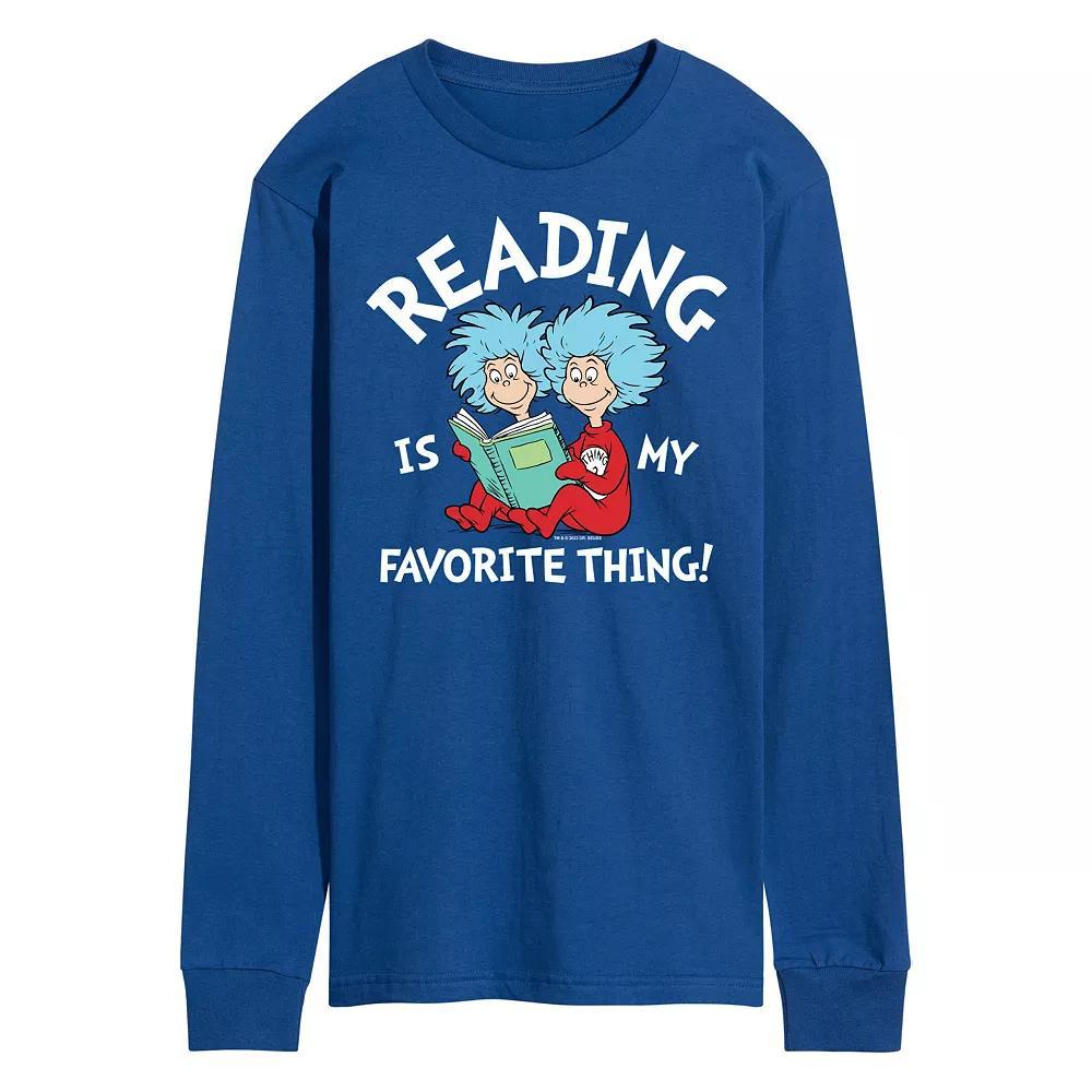 Men's Dr Seuss Reading Is My Favorite Long Sleeve Graphic Tee,  Product Image