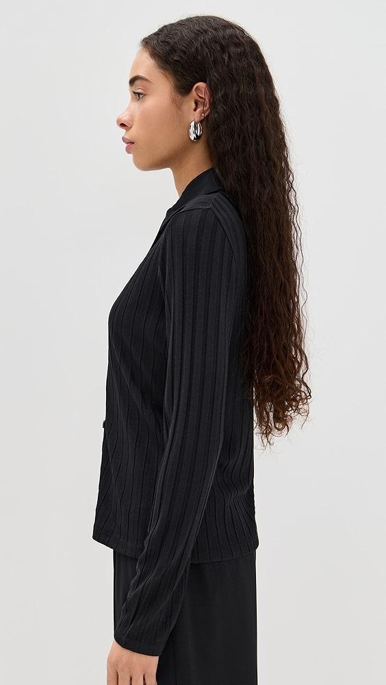 Vince Rib Collared Button Up | Shopbop Product Image